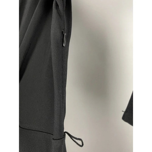 LOFT Black Plunge V-Neck A-Line Slinky Knee Length‎ Dress Size 8P - Picture 5 of 6